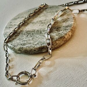 Stainless steel choker chain 18” length